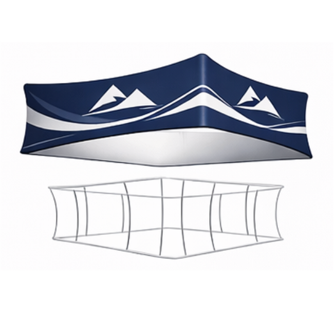 Curved Square Overhead Hanging Banners