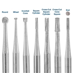 SS White Carbide Burs, 3/32" Shank