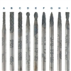 Solid Carbide Burs, 1-1/4" Long, 3/32" Shank
