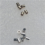 Tube Crimps, 2x2mm Gold & Silver