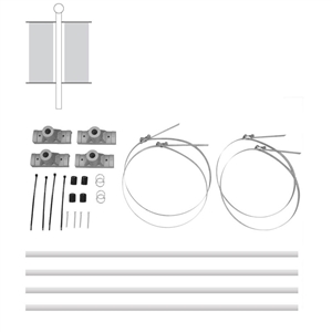 WindPro&reg; Storm&trade; Pole Mounted Banner Bracket Double Kit 18"