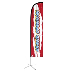 Large feather flag double-sided graphic replacement