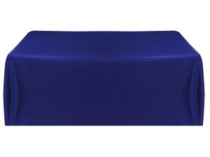 6' table throw 4-sided in navy blue