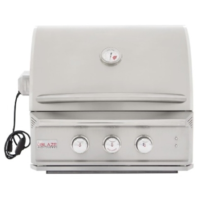 Blaze Professional 27-Inch 2 Burner Built-In Gas Grill With Rear Infrared Burner