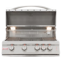 Blaze 32 Inch 4-Burner LTE Gas Grill With Rear Burner and Built-in Lighting System