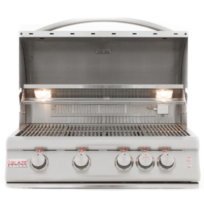 Blaze 32 Inch 4-Burner LTE Gas Grill With Rear Burner and Built-in Lighting System