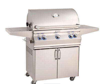 Fire Magic Aurora 30" x 18" Portable Outdoor Grill with Analog Thermometer and Rotisserie Kit