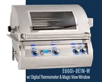 Fire Magic Echelon Diamond 30" Built-In Grill, Digital Thermometer, Magic View Window, Infrared Burner on Left Side