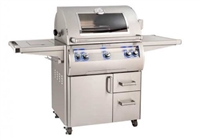 Fire Magic Echelon Diamond 30" Portable Grill, Single Side Burner, Analog Thermometer, Magic View Window