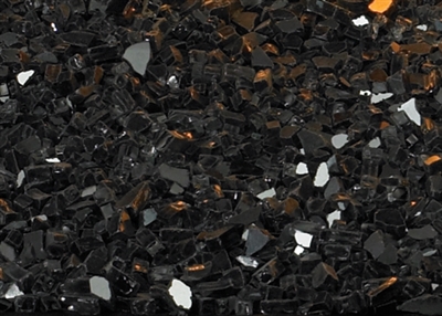 Empire Polished Black Decorative Crushed Glass