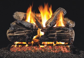 Peterson Vented Charred Split Gas Log Set