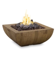 American Fyre Designs Bordeaux Reclaimed Wood Square Fire Bowl