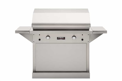 TEC Patio FR 44" Freestanding Grill on Stainless Steel Pedestal with Side Shelves