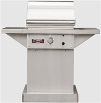 TEC Sterling Patio FR 26" Freestanding Grill on Stainless Steel Pedestal with Side Shelves