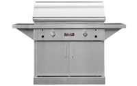 TEC Stainless Patio FR 44" Freestanding Grill on Stainless Steel Cabinet with Side Shelves