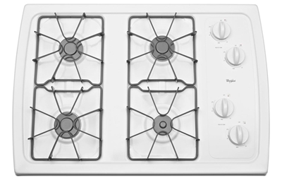 Whirlpool 30" Gas Cooktop with 5,000 BTU AccuSimmer Burner