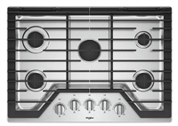 Whirlpool 30" Gas Cooktop with EZ-2-Lift Hinged Cast-Iron Grates