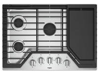 Whirlpool 30" Gas Cooktop with Griddle
