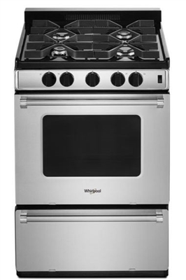 Whirlpool 24" Freestanding Gas Range with Sealed Burners