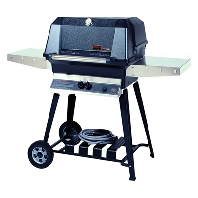 MHP WNK Natural Gas Grill With Stainless Steel Shelves, SearMagic Grids On Cart