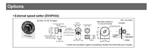 DV0PM20078...EXTERNAL SPEED SETTER, FOR USE WITH MINAS-BL SERIES BRUSHLESS AMPLIFIER