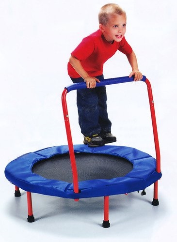 36" Fold & Go Trampoline with Stability Handle - Up to 150 Lb