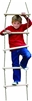 Got Special Kids | 6-Foot Kid's Rope Ladder w/ Wooden Rungs - Max Weight 105lb