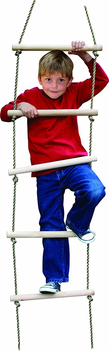 6-Foot Kid's Rope Ladder w/ Wooden Rungs - Max Weight 105lb