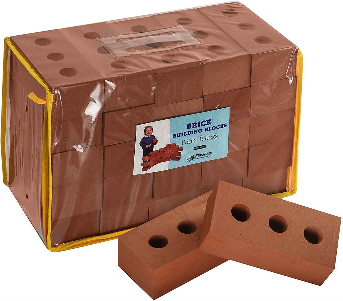 Foam Brick Building Blocks - Actual Brick Size