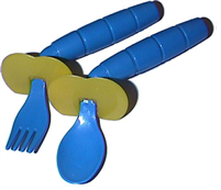 Got Special KIDS|EasieEaters Curved Utensils have 3" long handles are the perfect size for children.