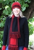 Lothlorian - Koru scarf - red/black