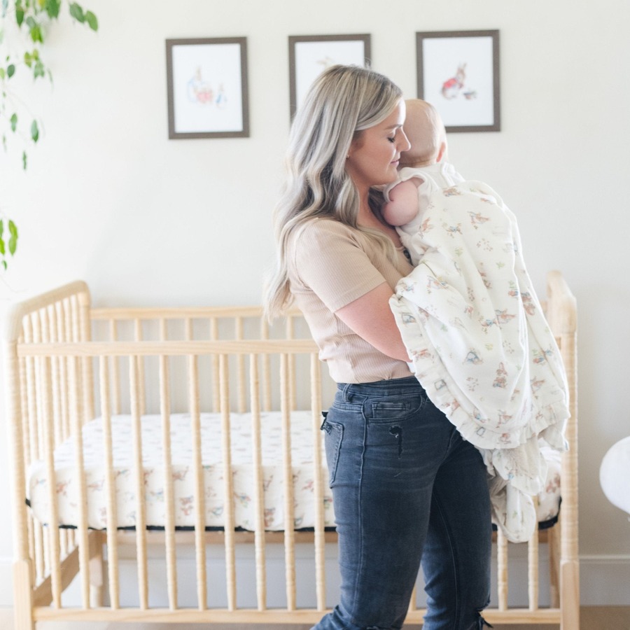 Peter Rabbitâ„¢ Cotton Muslin Crib Sheet