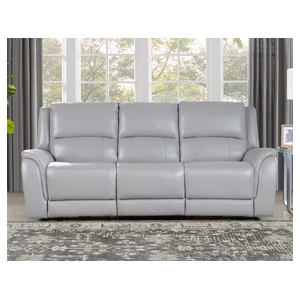 Alexandria Power Leather Reclining Sofa, Stone