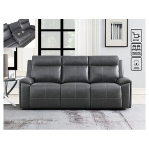 Gaston Sofa, Manual Reclining, Drop-Down Console