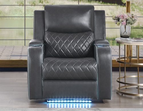 Luna Charcoal Power Recliner