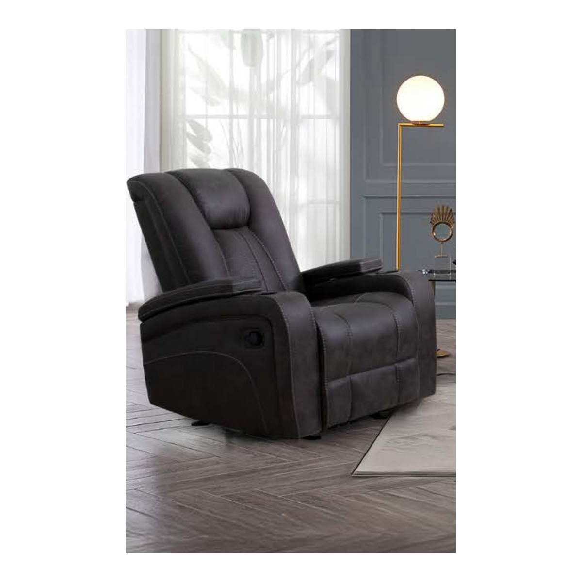 Marlow Charcoal Manual Recliner