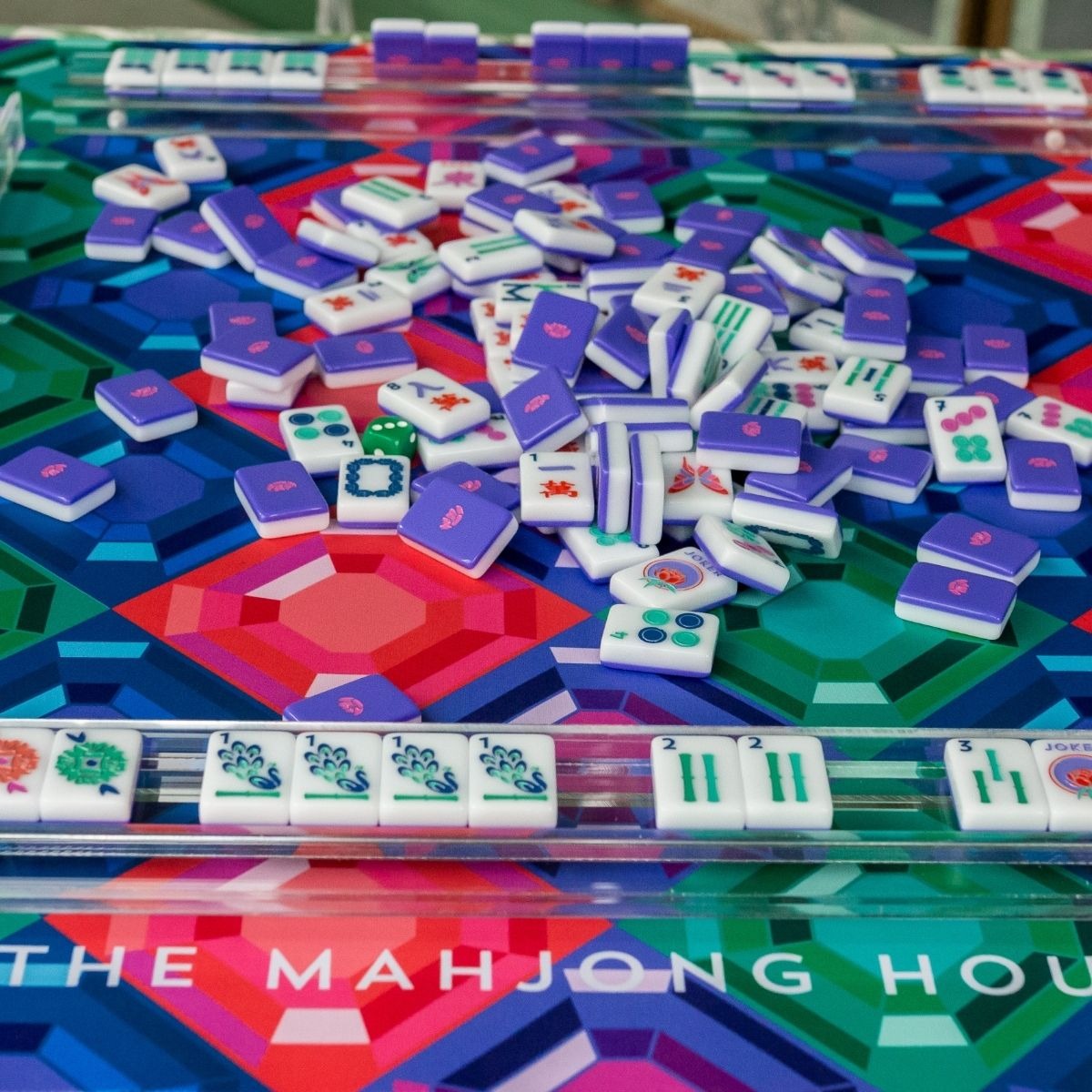Amethyst Gem Double-Sided Mahjong Mat