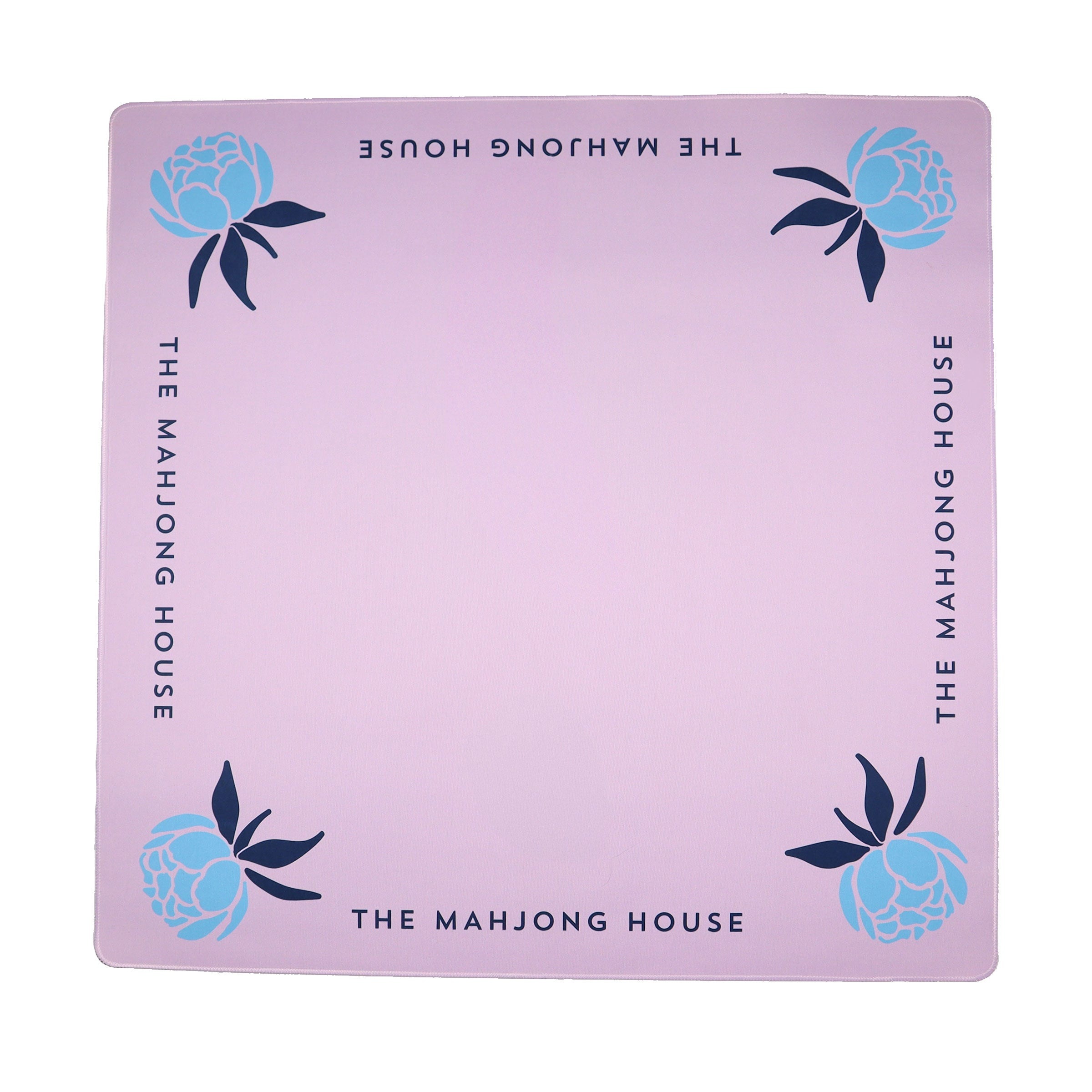 Blue Peony Mahjong Mat