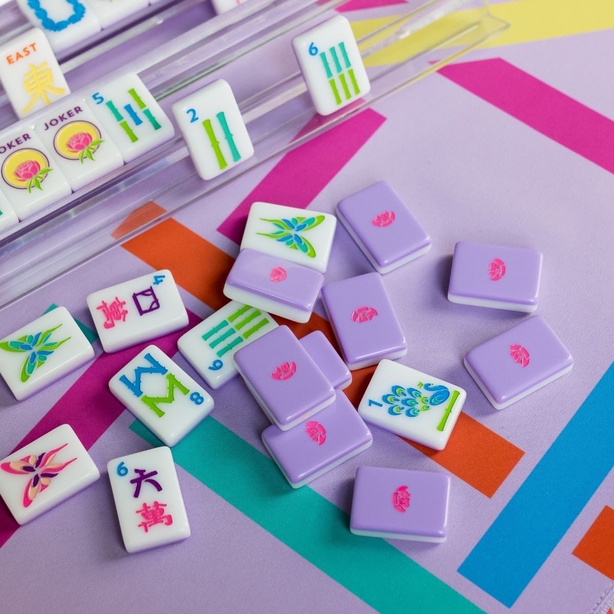 Lilac Trellis Double-Sided Mahjong Mat