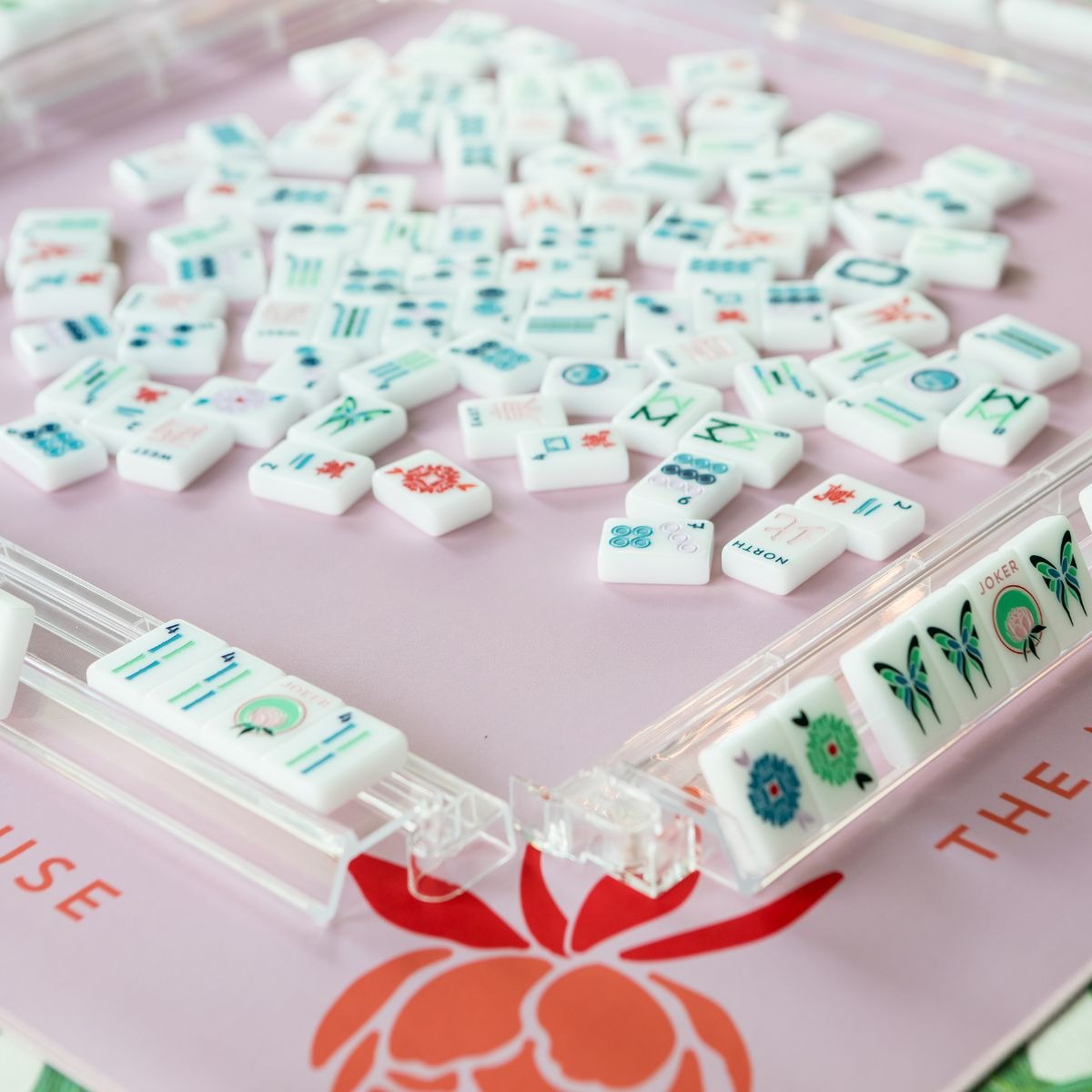 Pink Double-Sided Mahjong Mat