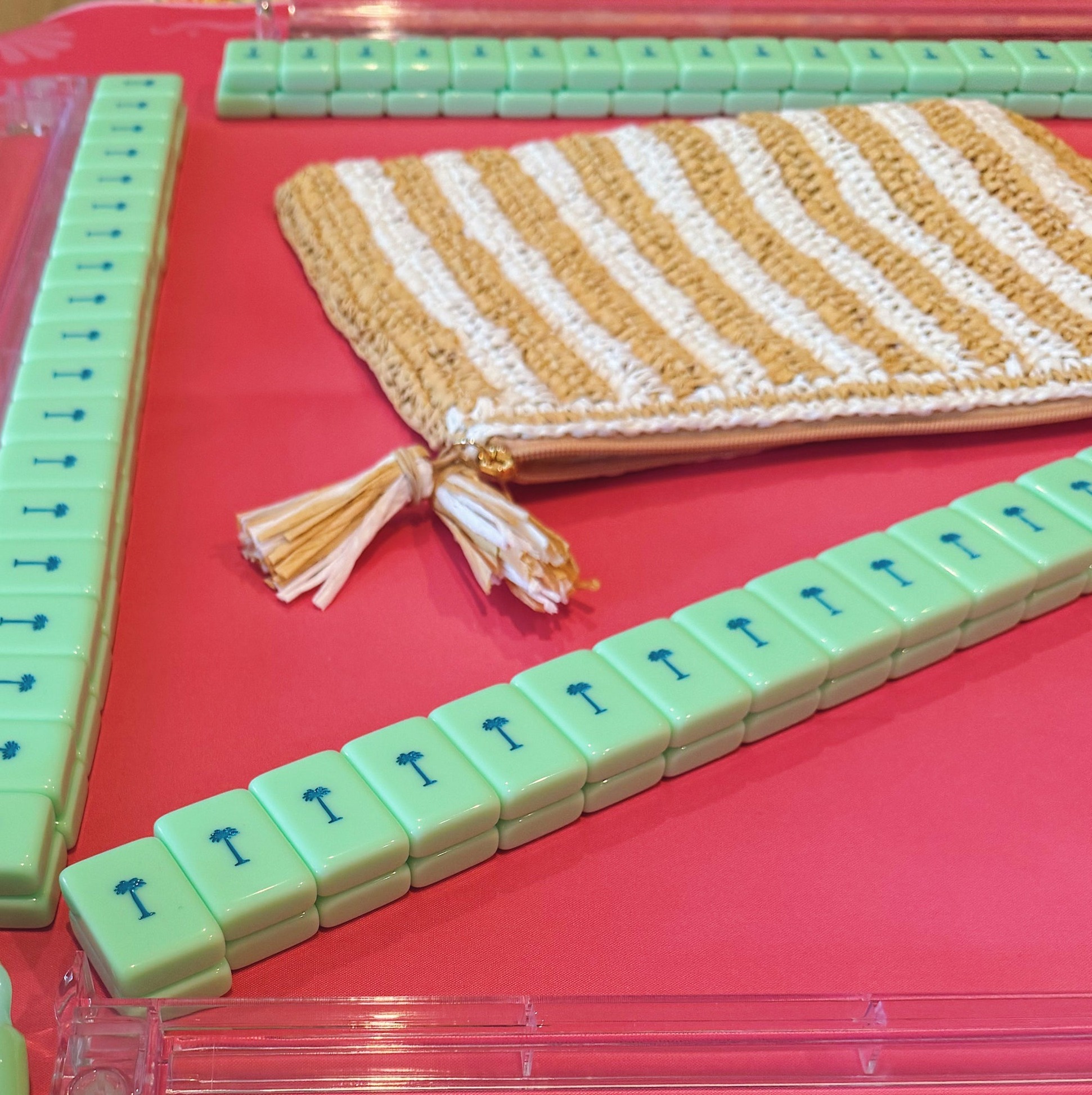 Island Travel Mahjong Tiles - Green