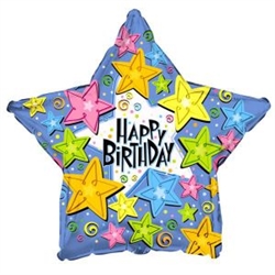 Happy Birthday Star Balloon