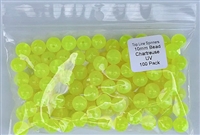 Size 10mm Round Bead/Chartreuse/100 Pack