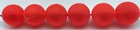 Size 10mm Round Bead/"Cloudy" Fluorescent Red UV/100 Pack