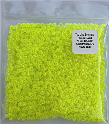 4mm Bead/Fluorescent Chartreuse UV/1000 pack
