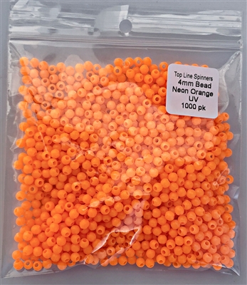 4mm Bead/Neon Orange UV/1000 pack
