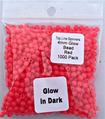 4mm Bead/Glow Red/1000pack