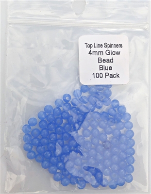 4mm Bead/Glow Blue/100 pack