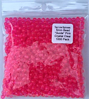 Size 5mm Round Bead/Clear Hot Pink UV/1000 Pack