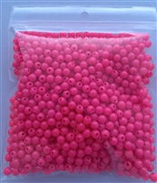 Size 5mm Round Bead/Fluorescent Hot Pink UV/1000 Pack